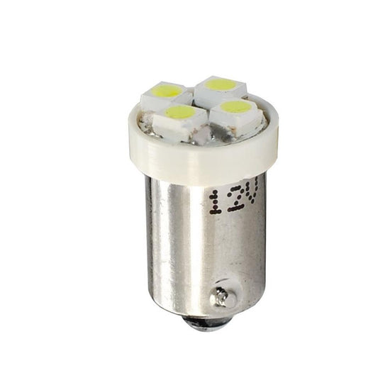 AMPOULES LED X 2    BA9S 4LED SMD3528 BLANC 12V   0,40W