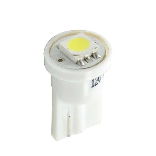AMPOULES LED X 2   T10 W5W 1LED SMD5050 BLANC 12V   0,25W