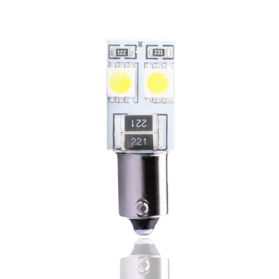 AMPOULES LED X 2   BA9S 4LED SMD5050 CANBUS BLANC 12V   2W