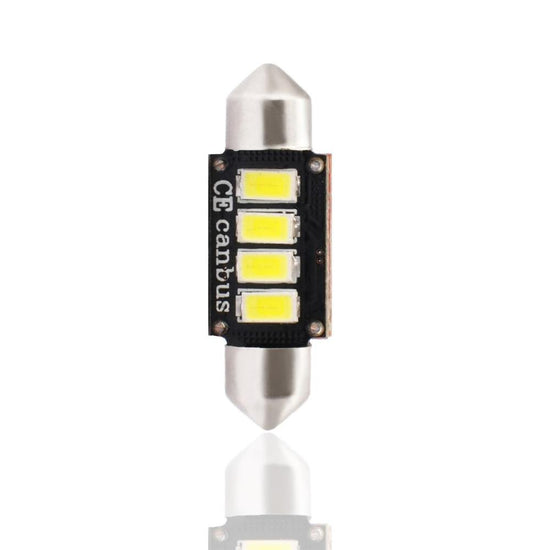 AMPOULES LED X 2   C5W 36MM 4LED SMD5730 CANBUS BLANC 12V   2,3W