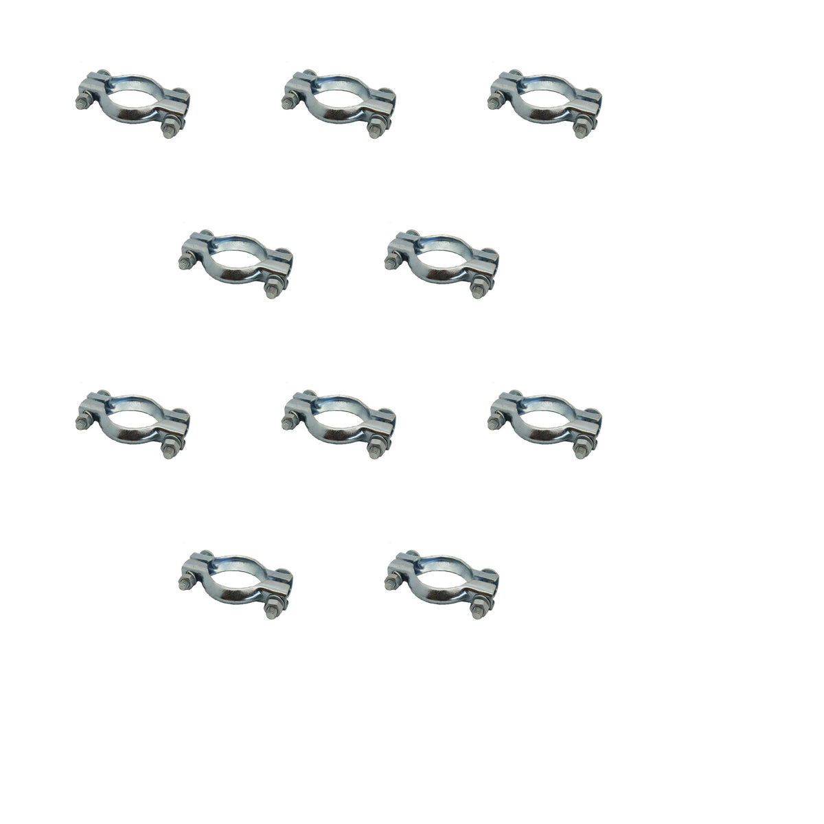 BRIDE D'ECHAPPEMENT Ø66 INOX/SACHET 10 PIECES