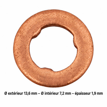 1 SACHET 10 JOINTS INJECTEURS DIM : 13,6X8X2   MONTAGE : SIEMENS