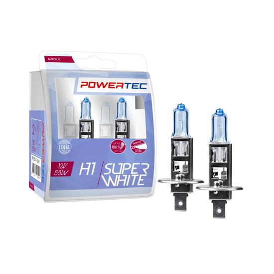 AMPOULES HALOGENES H1 P14.5S 12V 55W SUPERWHITE (BLISTER) X2 MTECH