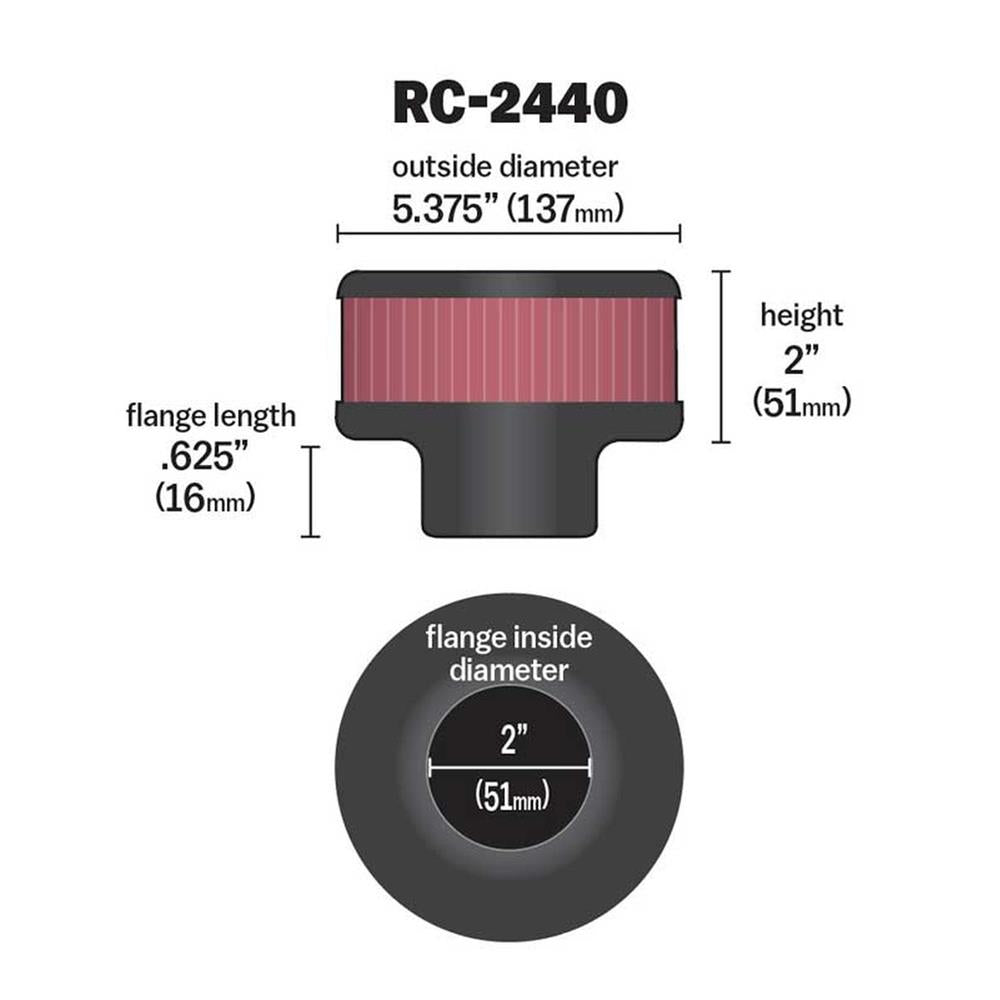 FILTRE A AIR DE REMPLACEMENT K&N RC-2440