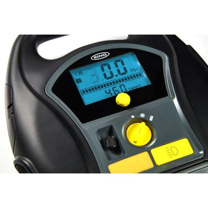 COMPRESSEUR D'AIR RECHARGEABLE 12/220V DIGITAL AUTOMATIQUE RING