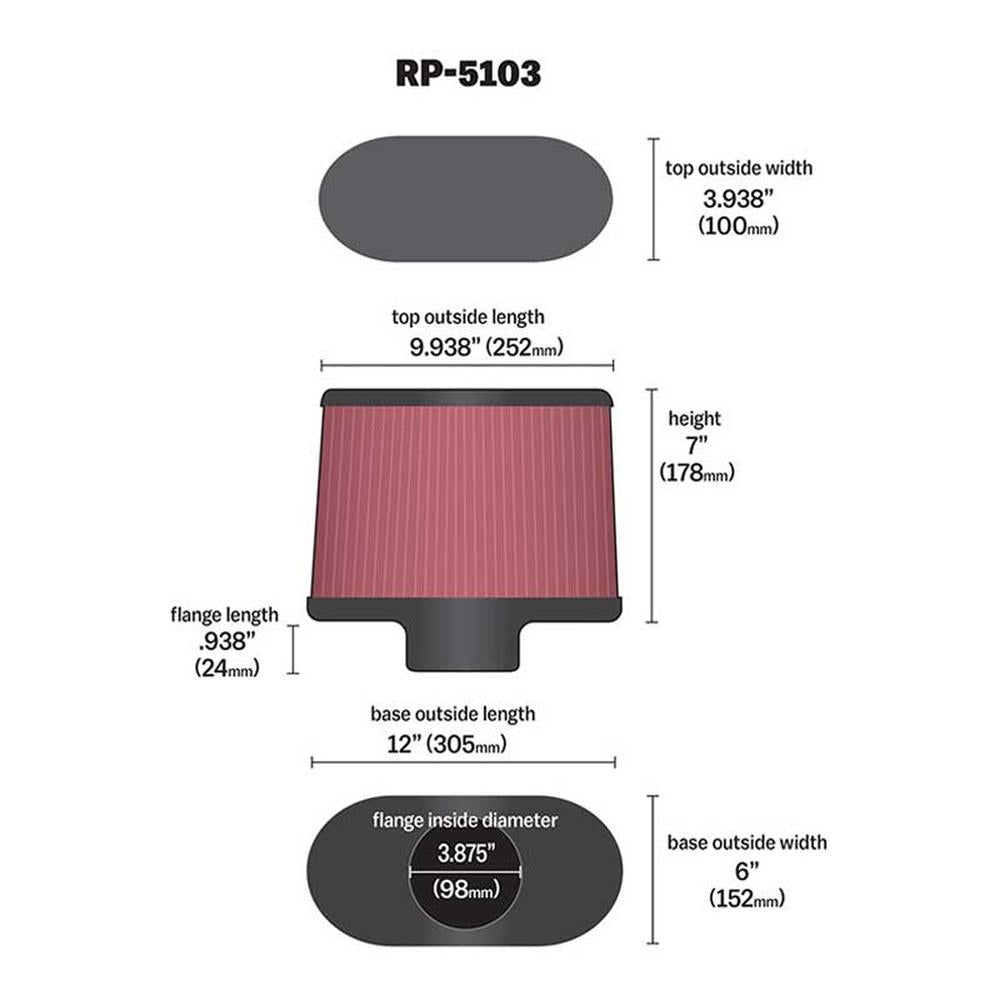 FILTRE A AIR UNIVERSEL K&N RP-5103