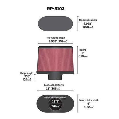 FILTRE A AIR UNIVERSEL K&N RP-5103