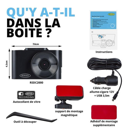 CAMERA DE BORD SMART DASH CAM 2000 RING