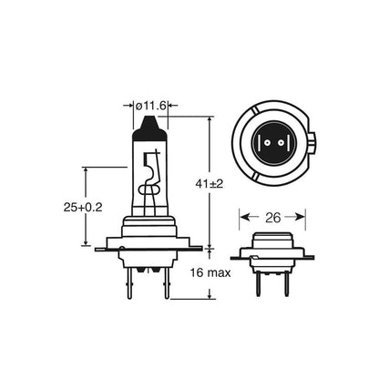 2 AMPOULES H7 12V 55W +200% HAUTE PERFORMANCE RING