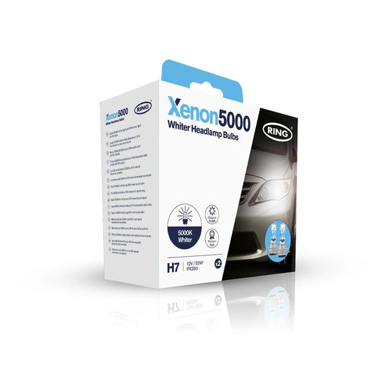 2 AMPOULES H7 12V 55W XENON5000 HAUTE PERF (BLISTER) RING