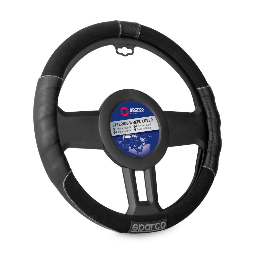 COUVRE VOLANT SPARCO SPORT LINE HAUT DE GAMME NOIR