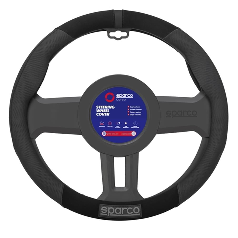 COUVRE VOLANT SPARCO NOIR