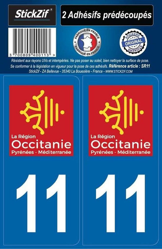 ADHESIFS REGION DEPARTEMENT 11 OCCITANIE X2