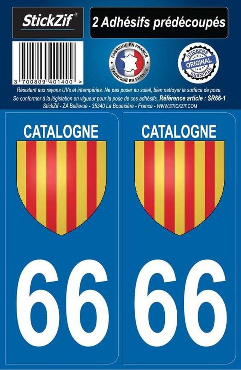 ADHESIFS REGION DEPARTEMENT 66 CATALOGNE X2