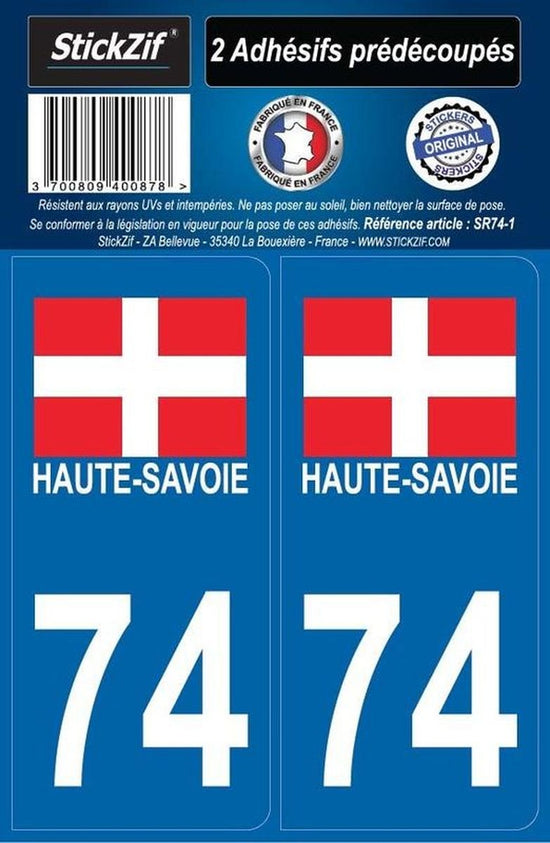 ADHESIFS REGION DEPARTEMENT 74 HAUTE SAVOIE X2