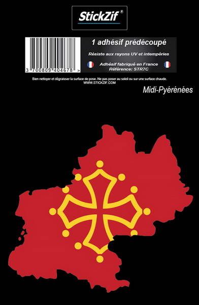 ADHESIF REGION CARTE OCCITANIE X1