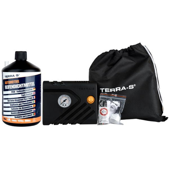 KIT ANTI-CREVAISON STANDARD COMPRESSEUR + BOUTEILLE SOUPLE 700ML TERRA S