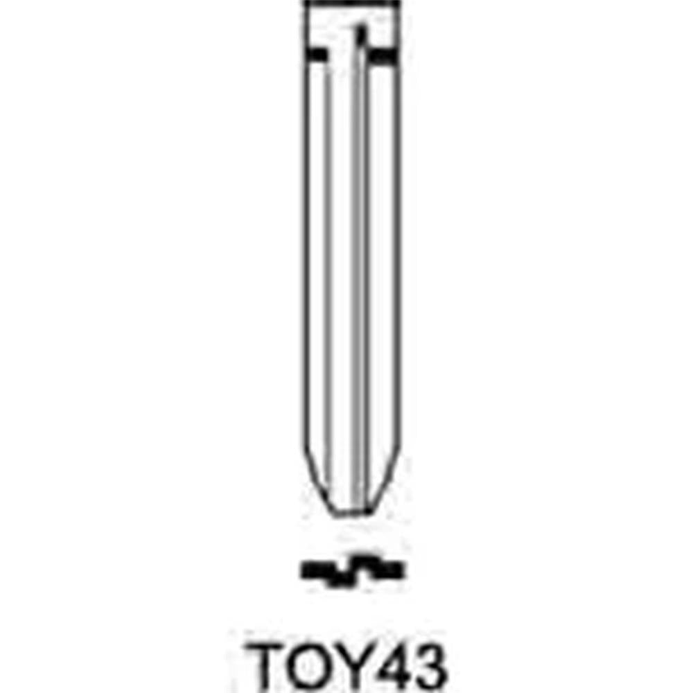 COQUE CLE ADAPTABLE POUR TOYOTA 3 BOUTONS LAMES CRANTEE KEYSKAR