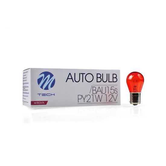 AMPOULES HALOGENES PY21W BAU15S 12V 21W ORANGE (BOITE DE 10) MTECH