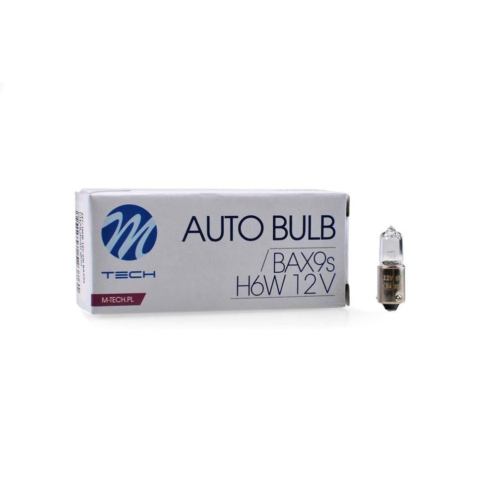 AMPOULES HALOGENES H6W BAX9S 12V 6W (BOITE DE 10) MTECH