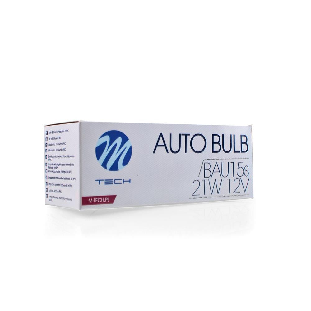 AMPOULES HALOGENES PR21W BAU15S 12V 21W ROUGE (BOITE DE 10) MTECH