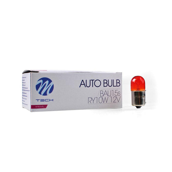 AMPOULES HALOGENES RY10W BAU15S 12V 10W ORANGE (BOITE DE 10) MTECH