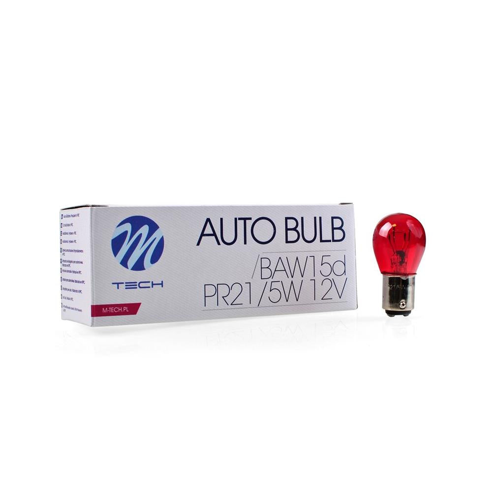 AMPOULES HALOGENES PR21/5 BAW15D 12V 21/5W ROUGE (BOITE DE 10)